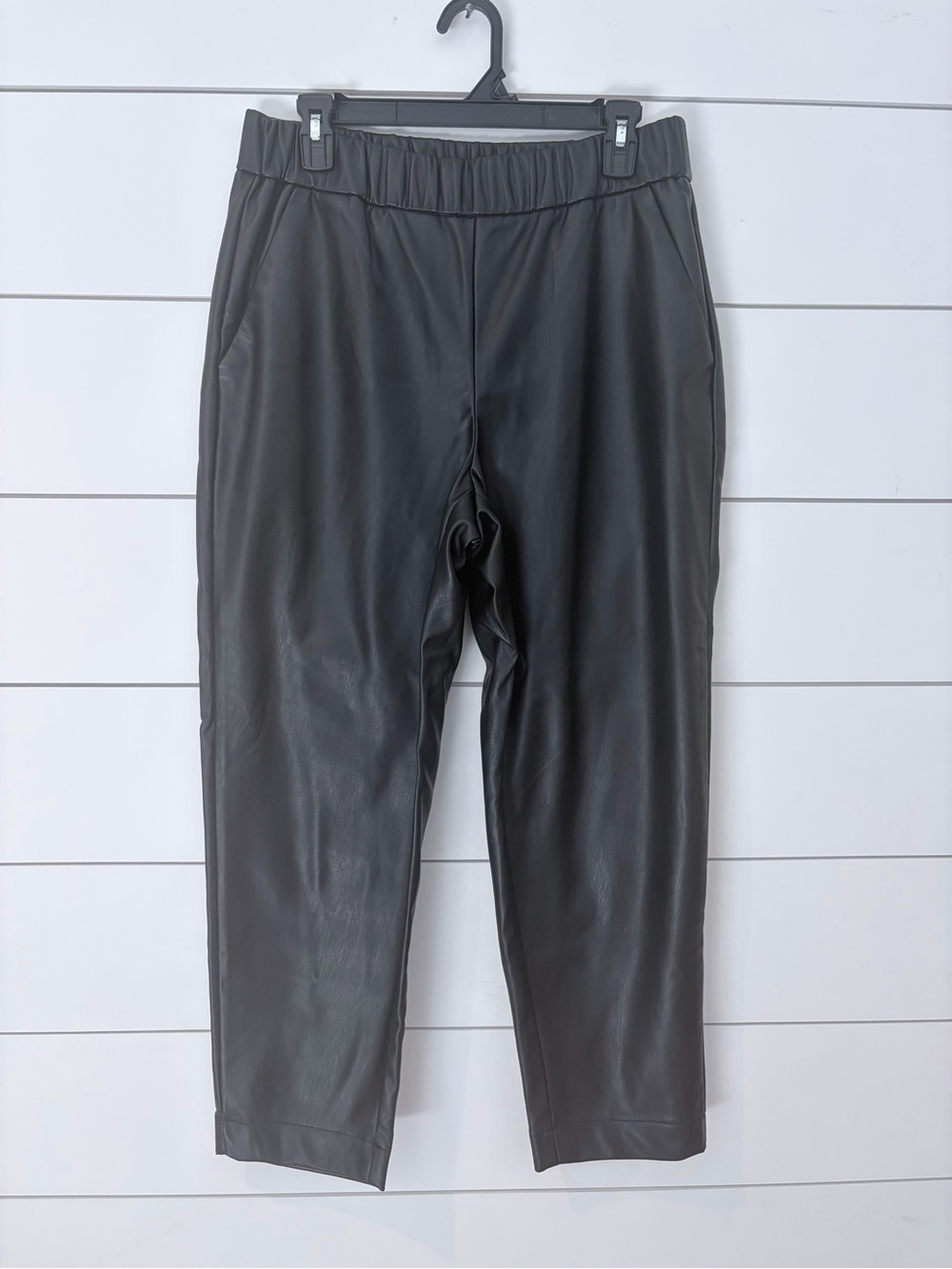 A New Day Faux Leather Pants Black Quiet Luxury Minimalist Chic M
